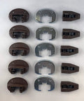 Heavy Duty Replacement Drawer Glides Rite Trak Ii Style Complete Kit Including All Hardware, brown and silver glides and brackets.