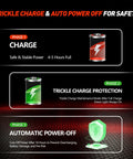 Trickle Charge & Auto Power Off safety features for Heavy Duty Built Like A Tank 24V 25A Scissor Lift Battery Charger.