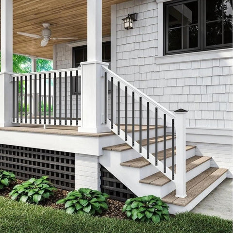 Heavy Duty 61 Pack 36 Inch Flat Straight Deck Balusters With Screws Ready To Go Metal Railing Spindles view on porch railing.