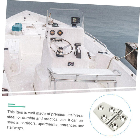 Heavy Duty 316 Stainless Steel Mirror Polished Yacht RV Door Hinges Two Pack Thickened Butt Cabinet Hinges for Marine Deck