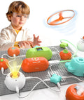 Child using Hands On STEM Electronics Exploration Kit With Over 420 Projects And 35 Circuit Parts A Kid Friendly Totally Fun Learning Toy For Boys And Girls Ages 3 Through 12 Ideal For Home School And Everyday STEM Play