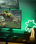 Palm Tree Neon Light With Stand For Bedroom And Game Room In Green And Yellow Colors Battery Or USB Powered Coconut Trees Sign