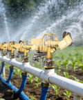 2-Piece Half-Inch All-Metal Brass Impact Sprinkler Heads With Heavy-Duty Build 360 Degree Adjustable Coverage Long-Range Lawn And Garden Irrigation Sprinkler For Wide-Area Watering installed on lawn