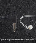 Listen Only Earpiece With Balanced Armature Driver For Motorola Icom Ham Radios, featuring 3.5mm plug and ear loop.