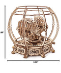 Geared Mechanical Aquarium Model Kit 3D Puzzle Wooden Kit For Adults With Hidden Seahorse, Two Tropical Fish Circling An Algae Forest At Different Speeds, A Mind Bending Brain Teaser For Home Decor And Fun Hobby Set, 14.88in x 6.69in