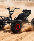 Off Road Gas Powered Go Kart For Adults And Kids With 212cc Engine, 4 Stroke, CVT Transmission, heavy-duty frame, and 7 inch tires on sand
