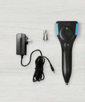 At Home Shockwave Therapy Device For Men To Bust Erectile Dysfunction And Kickstart Penile Blood Flow Naturally For Smooth Performance And Unshakable Confidence Every Day with charger and attachment.