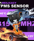 Visual of Programmed TPMS Tire Pressure Monitoring Sensor Direct Fit for Mazda Models Including 2 3 5 6 CX7 CX9 MX5 Snap In 315MHz Replacement GDDL37140 demonstrating temperature range usage.