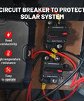 300A Circuit Breaker With Manual Reset Kill Switch For Marine Electrical System DC 12 to 24V Three Eighths Inch Screw Studs Trolling Motor Boat ATV Trailer Stereo Battery Solar installed with wires
