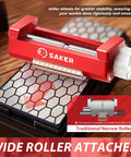 Honing Guide With Whetstone Red Off Center Upgrade For Consistent Sharpening Diamond Stone Set with wide roller and angles