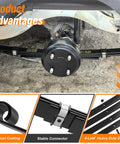 Built To Last Rear Leaf Spring Swap Kit For Club Car Precedent Golf Carts showing 4-leaf heavy duty design with anti-rust coating.