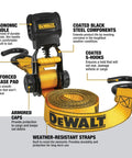 Tough As Nails Ratchet Tie Down Straps One Inch By Ten Feet 1500 Lbs Capacity Six Pack with ergonomic handle and coated hooks.