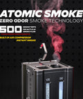 Front view of AutoLine Pro automotive smoke tester in black metal housing with blue fluid gauges.