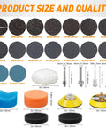 Top Shelf 331 Piece 2 Inch Wet Dry Sanding Disc Kit With 60 To 10000 Grit Assortment; includes polishing pads, foam sponges, shank adapters.