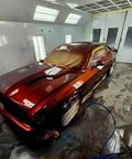 Molten Merlot Professional Car Paint Basecoat Full Gallon Volume ready to spray on car in automotive paint booth.