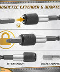 22 Piece Pro Grade Screw Extractor Set for Stripped and Damaged Screws with drill bits and magnetic bit extender