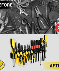 Heavy Duty Wall Mount Screwdrivers And Pliers Organizer Rack For Garage Workshop And Tool Chest Built From Rugged Steel Construction Space Saving Tool Holder For Full Size Screwdrivers And Pliers