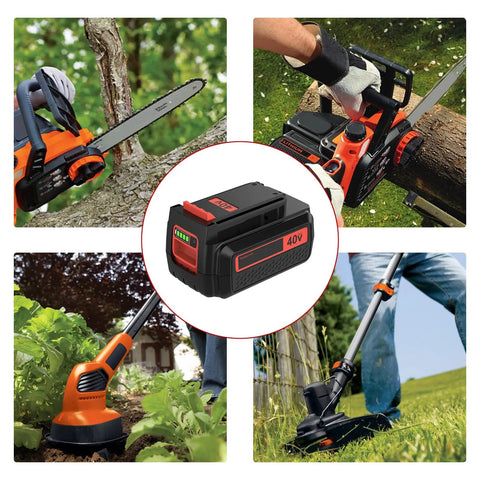 Rock Solid 40 Volt Replacement Battery Featuring A Sweet 3600 Mah Capacity And Heavy Duty Build, charging tools in outdoor settings.