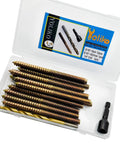 12 Pack 5/16-18 X 4 Inch Hanger Bolts With Alloy Steel Driver And HSS Twist Drill in a plastic case