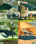 Waterproof Camping Tarp 10x10 Feet Rain Fly as canopy for campsites, car awning, hammock cover, and beach shelter.