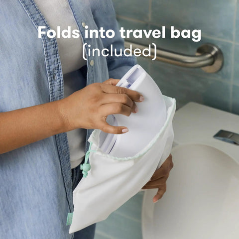 Rock Solid Foldable Toddler Potty Seat Fits Standard Household Toilets Lightweight Travel Toilet Trainer With Zippered Bag Hassle Free Potty Training On The Fly