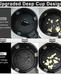 SINGARO four-pack black silicone car cup holder coasters; collage showing before spills and after installation with deep cups.