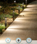Low Voltage Path Lights 3W LED Landscape Lighting Kit for Driveway and Garden Durable Aluminum 12 to 24V AC DC IP65 in rain