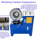 IntsuPimai 4Kw Electric Hydraulic Hose Crimper With 14 Dies For 0 2 To 4 Inch Tube Swaging Dual Control Heavy Duty Pipe Machine 3 Phase 220V Industrial Grade Rubber Hose Fitter, CNC milling device with precision micrometer.