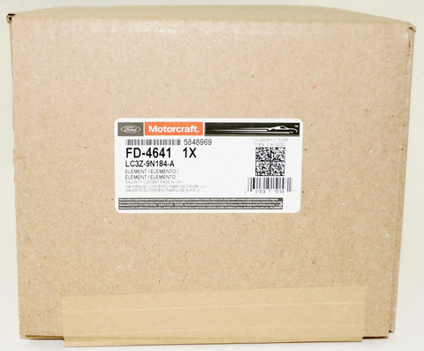 Box of Motorcraft fuel filter with FD-4641 1X label