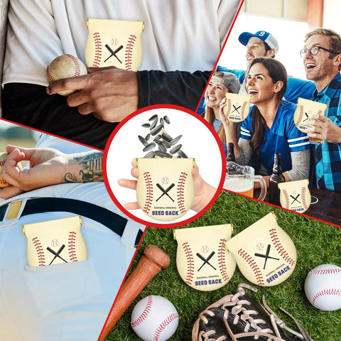 12 Pack Mini Baseball Snack Bags With Squeeze Tops Canvas Treat Bags For Team Gifts Party Favors Portable Sport Style
