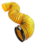 Ultra Flexible 25 Ft PVC Ducting for Exhaust Fans 24 Inch Vent Hose With Carbon Wire Spring Flame Retardant heavy duty yellow ducting