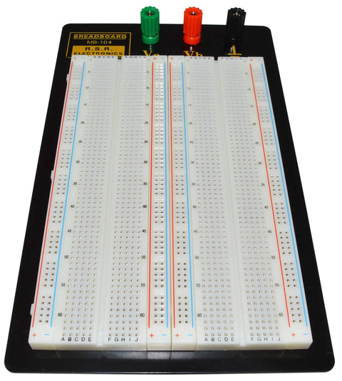 1,660 Tie Point Solderless Breadboard Kit With Sturdy Metal Backing And 3 Binding Posts, 8.7 X 5.9 Inch Prototyping Board