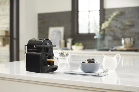 Inissia Style Espresso Machine For Home Use Compact Black Coffee Maker With Two Programmable Espresso And Lungo Buttons