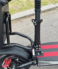 Sturdy Steel Rear Luggage Basket For Electric Scooters, Stays Put Mount Rack with Quick Install on scooter rear frame