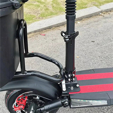 Sturdy Steel Rear Luggage Basket For Electric Scooters, Stays Put Mount Rack with Quick Install on scooter rear frame