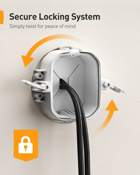 TV Cord Hider For Wall Mounted TV And Speakers, In Wall Cable Management Kit with Secure Locking System