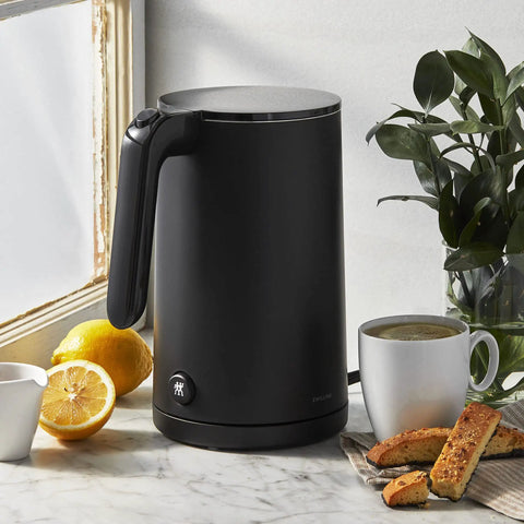 Enfinigy Cool Touch 1 Liter Electric Kettle Cordless Tea Kettle For Hot Water Black Compact For Small Kitchens