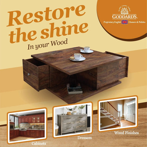 Straight Forward Cabinet And Wood Cleaning Spray Powered By Real Beeswax Furniture Polish To Cut Through Grease And Leave A Slick Protective Layer On Every Hardwood Table Without Muddying Your Preferred Stain Shade Inside A Roomy 23 Oz Pump Bottle on a wooden table with coffee cups.