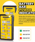 Beast Battery Tester Pro Pulse Load Checker For AA AAA C D 9V Lithium And Button Cells Tests 40 Plus Battery Types In Seconds LED Charge Display Carry Case USA Made, front view