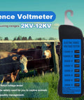 Pro Grade High Voltage Fence Tester For Farms, 12 KV Max, Portable Fault Finder With 8 Neon Indicator Lights, Electric Fence Testing Tool For Energizers, Grounds And Fence Components, Quick Readouts For Safe Accurate Fence Status on cattle fence