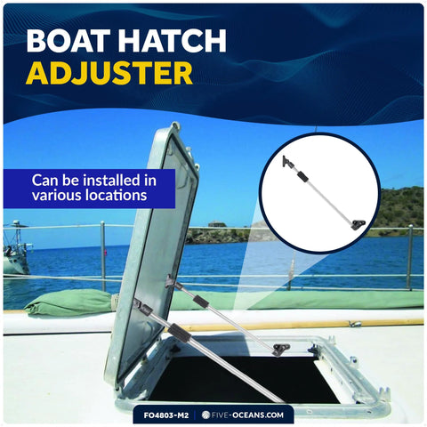 Five Oceans 2-pack boat hatch lid support, on hatch, adjustable 13-3/8 to 23-1/4 in, stainless steel and nylon