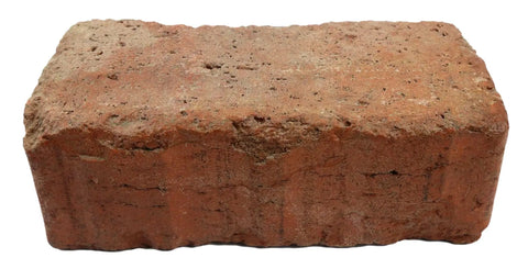 Single Old World brick paver created using Veneer Stone Rubber Molds For Concrete Old World Brick Pavers Great For Patios And Walkways Two Brick Mold Each 9 Inch Long By 4 Inch Wide By 3 Inch Deep Recycled Material 12 Inch By 12 Inch By 4 Inch, shown at an angle.