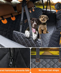 Heavy Duty Waterproof Dog Car Seat Cover Hammock With Side Flaps For Easy Entry featuring two dogs, non-slip backseat protector