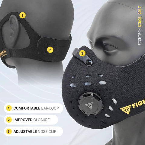 Two Pack Dust Mask Kit With Ten Activated Carbon Filters And Two Extra Valves For Woodworking Comfort showcased on mannequin