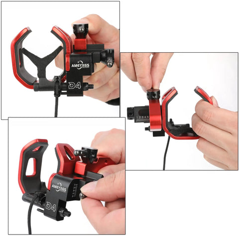 Hands adjusting Drop Away Arrow Rest For Compound Bow Right Hand Micro Adjustable Archery Accessory Red Aluminum Quiet Operation