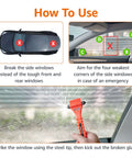 Amazon Basics car emergency escape tool, orange window breaker and seatbelt cutter, 2-pack with protective bracket.
