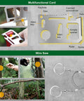 Must Have 30 In 1 Survival Gear Kit For Men And Outdoorsy Folks featuring multifunctional card and wire saw tools