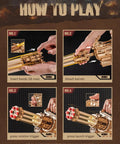 3D Wooden Puzzle Set For Adults With Rotating Barrel Machine And 412 Pieces Dual Trigger Action Realistic Firing Mechanism Interactive Desktop Toy Awesome Gift For Adults And Teens, wooden barrel close-up