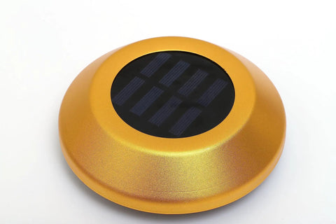 Gold anodized solar panel for Solar Cross Cemetery Candle Holder And Lamp 26 Inch Ground Spike Graveside Light For Outdoor Memorials