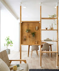 Floor To Ceiling 2 X 4 Mounting Brackets For Heavy Duty Vertical Storage And Diy Wall Shelves Featuring Smooth Sailing Setup And Renter Friendly Design That Shields Drywall While Delivering Knockout Support with wooden shelving units and plants.